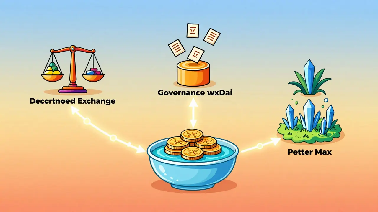 wxDai enabling DeFi opportunities like trading and staking