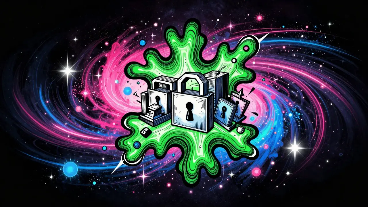 Cosmic art depicting the merging of utility and security tokens into a hybrid model.
