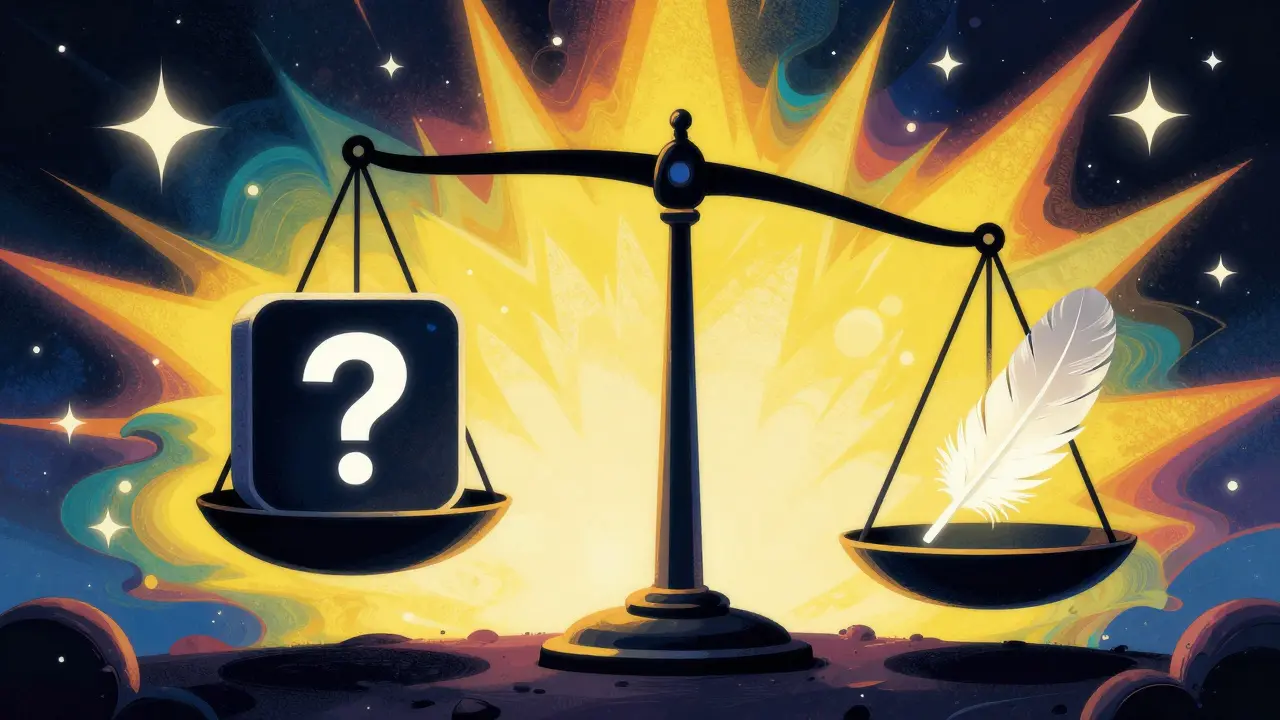 Vibrant art of a balance scale weighing risk vs low fees
